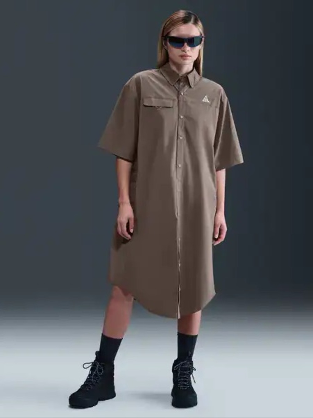 Nike. Orb Weaver" Dri-Fit Ady Uv Protection Dress. Brown. Size XS.